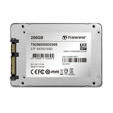 Transcend SSD230S. SSD capacity: 256 GB